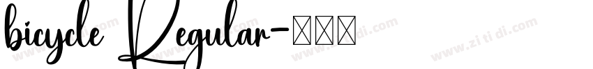 bicycle Regular字体转换